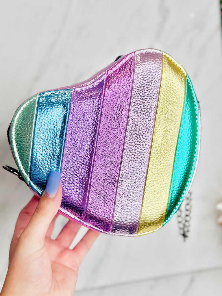 Sending My Love Metallic Heart Purse