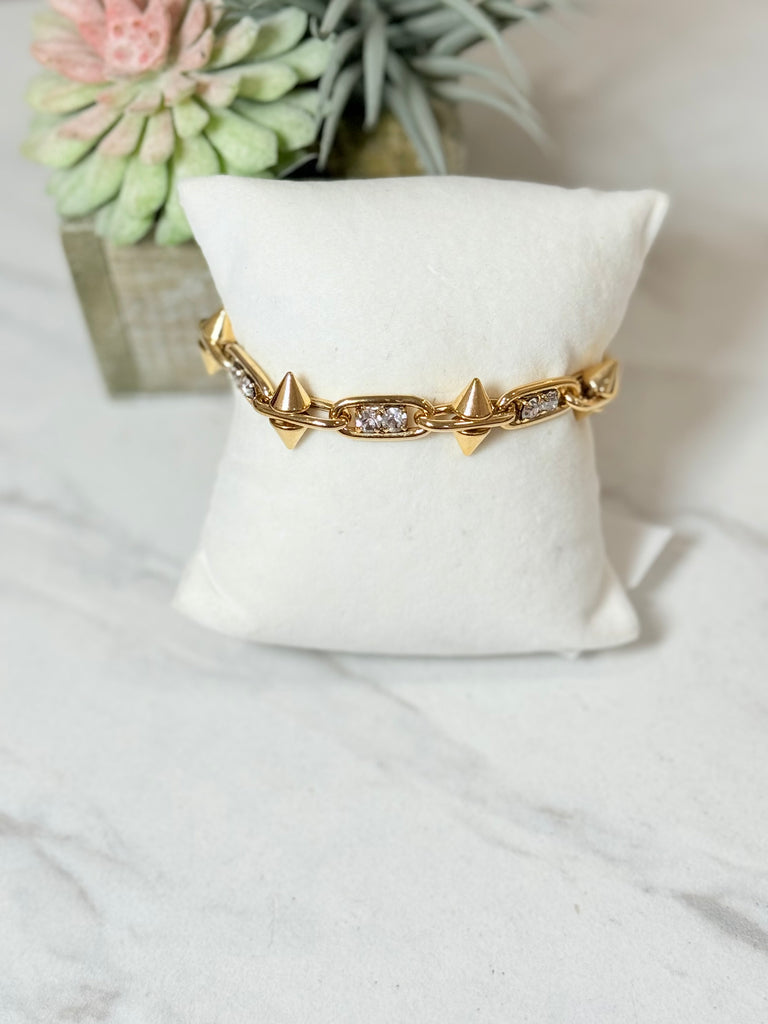 Mercy Gold Clear Swarovski Crystal Bracelet