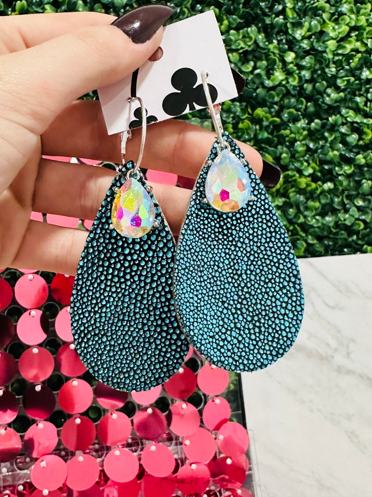 Limited Edition- Teal Stingray Earrings