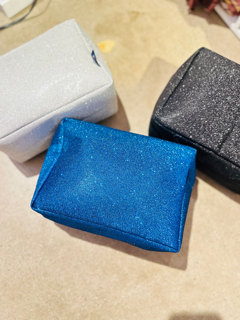 Royal Blue Glitter Cosmetic Bag