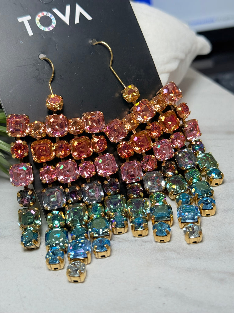 Eva Swarovski Earrings in Antique Gold