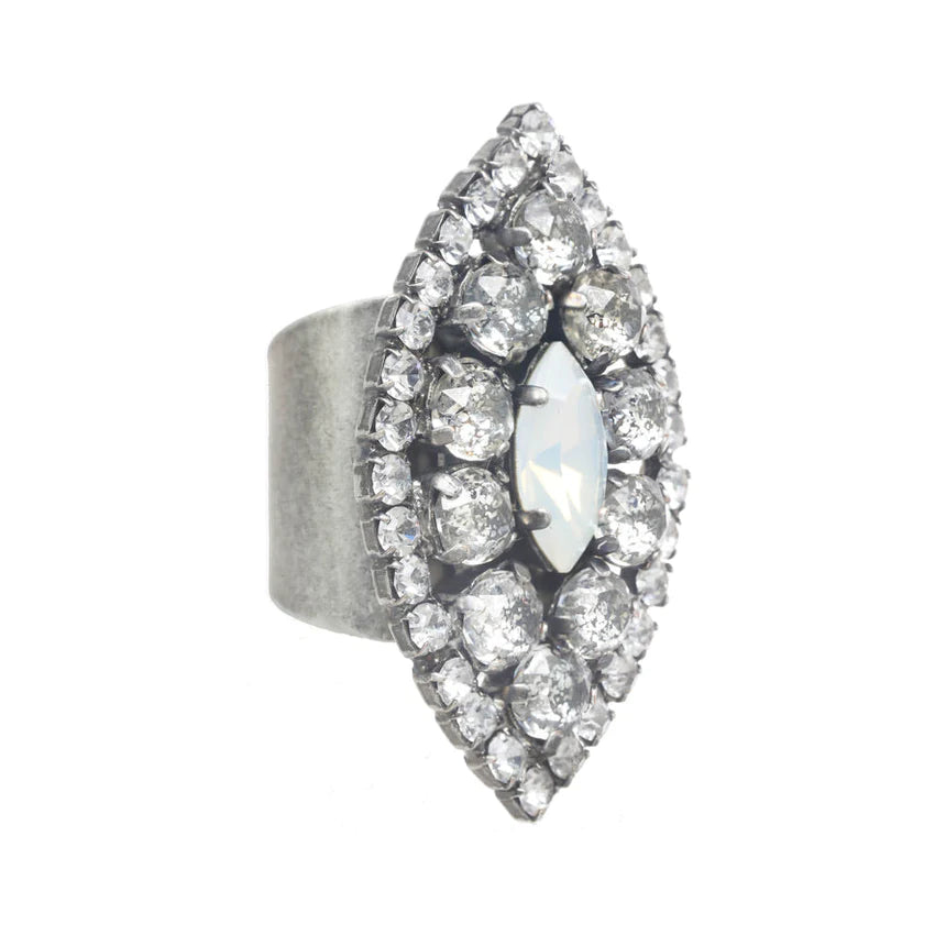 Silver Antique Swarovski Elizabeth Ring