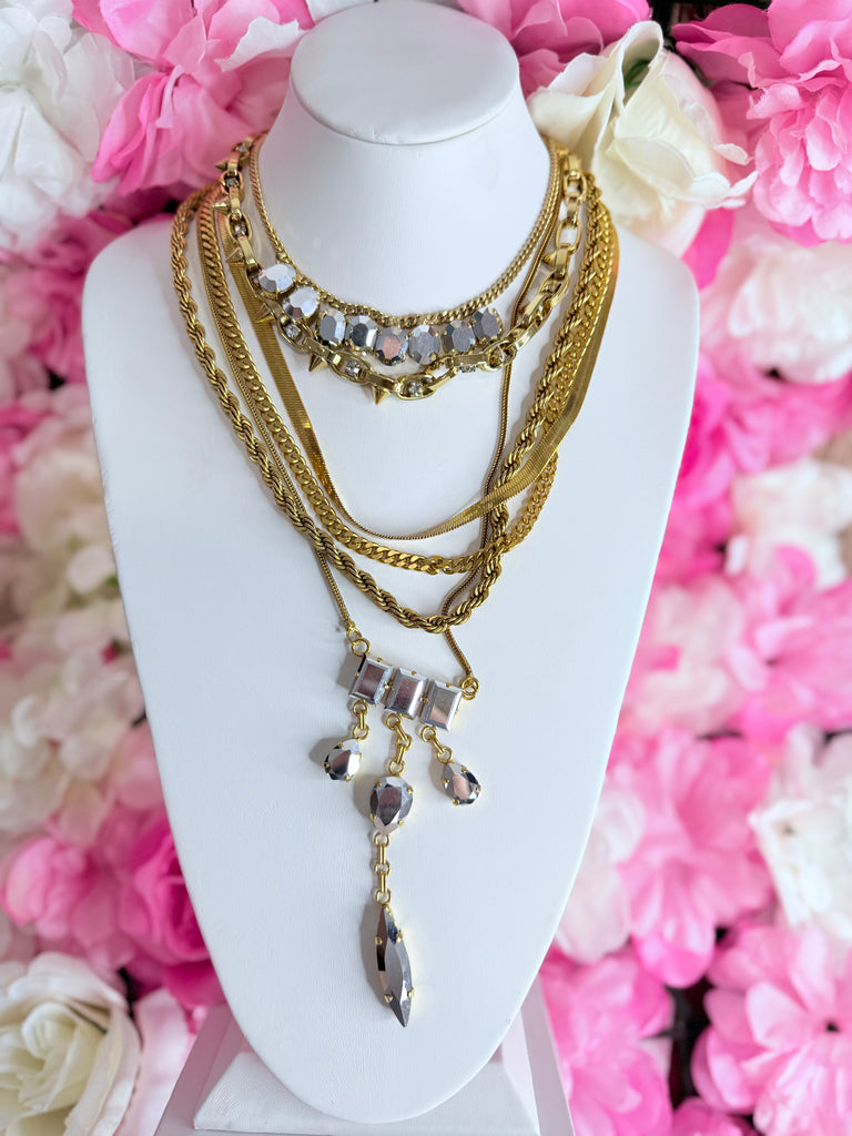 Reema Gold Swarovski Necklace