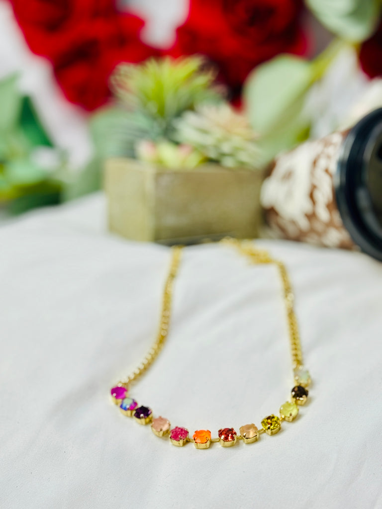 -Mini- Oakland Gold Pink Necklace