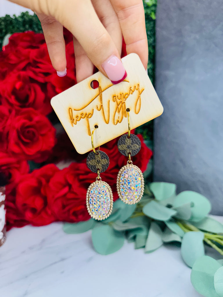 Gold Plated AB Drop Earrings