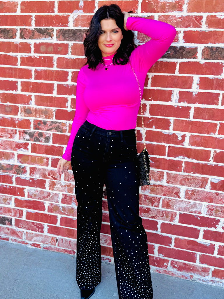 Starstruck Rhinestone Wide Leg Jeans