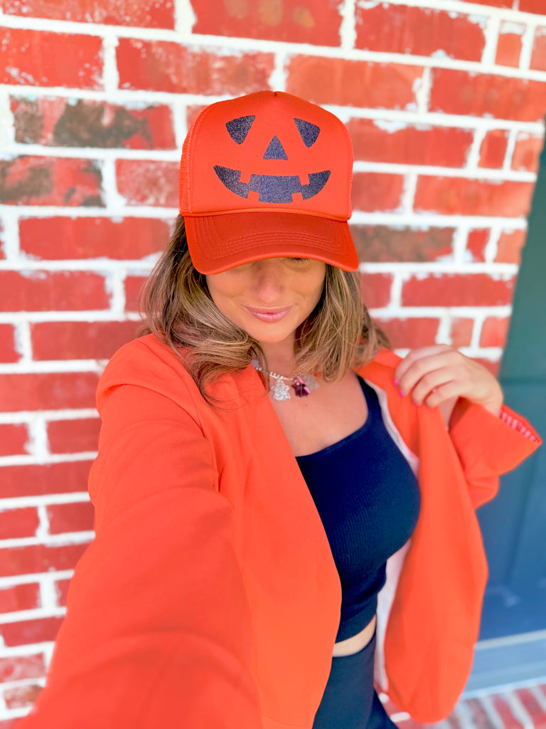 Jack-O-Lantern Trucker Hat