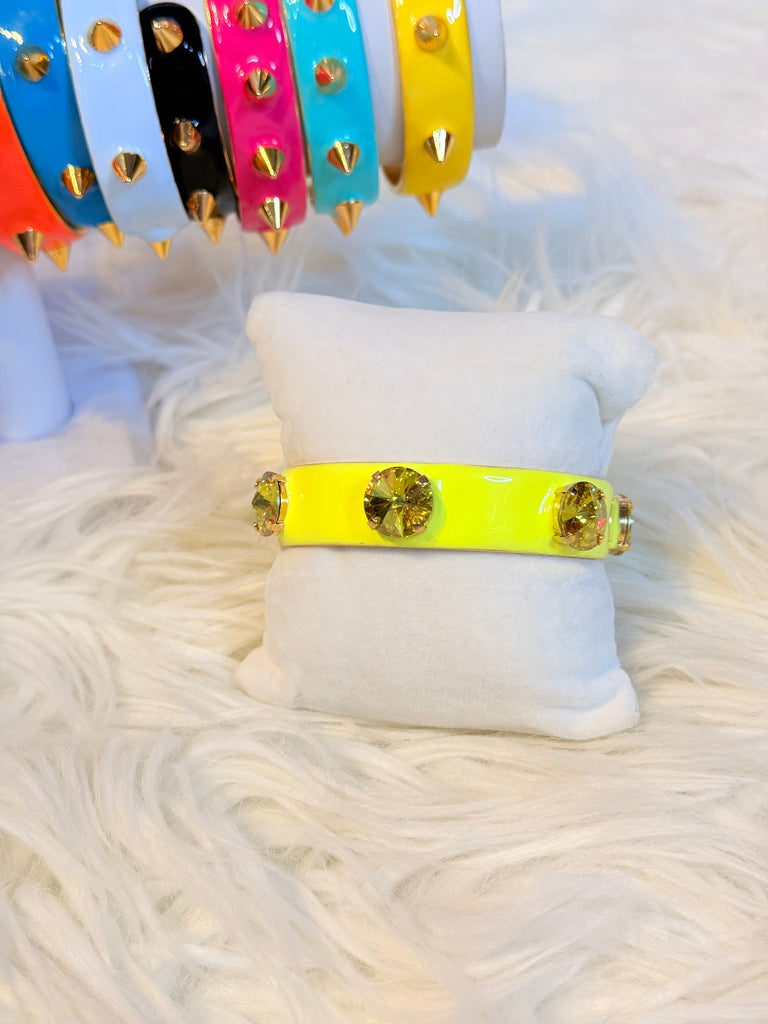 Linsey In Electric Yellow Swarovski Cuff