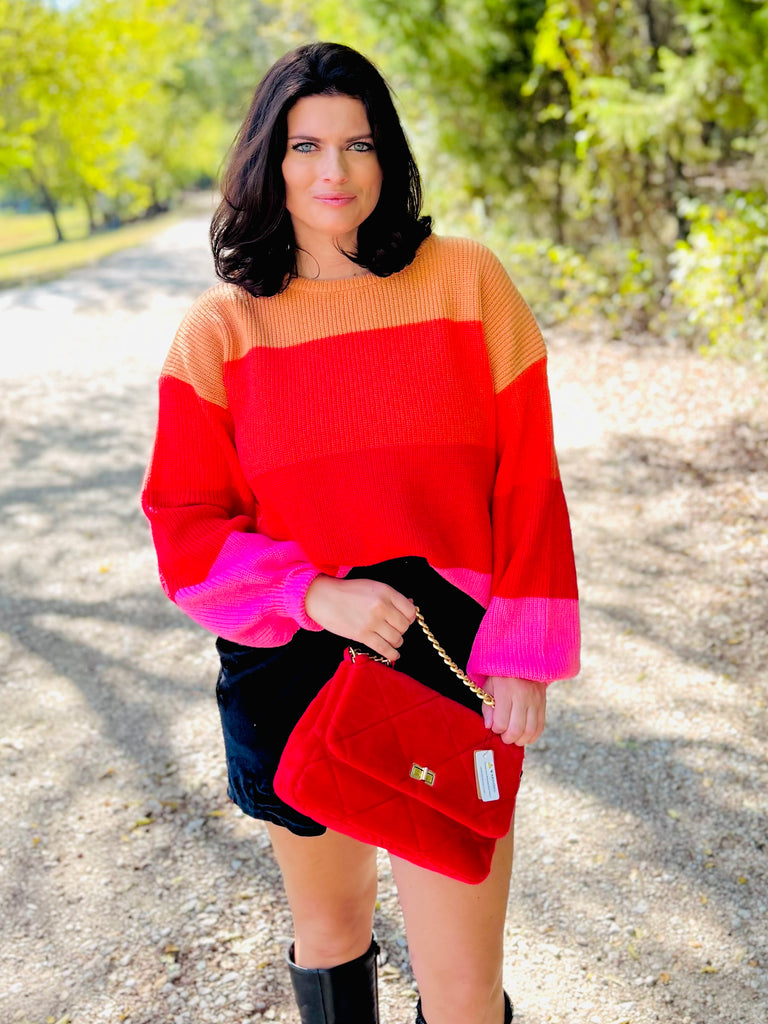 Yacht Club Stripe Sweater - Rainbow