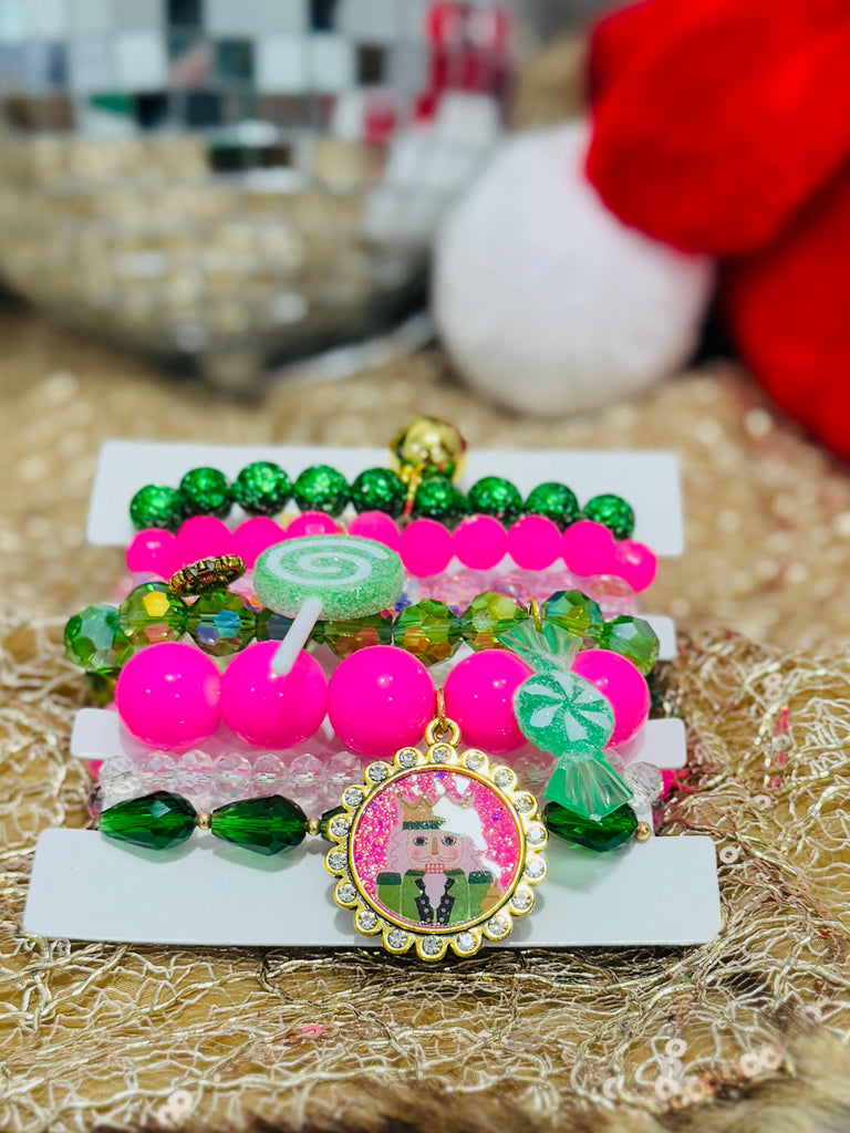 Candy Made Nutcracker Bracelet Stack