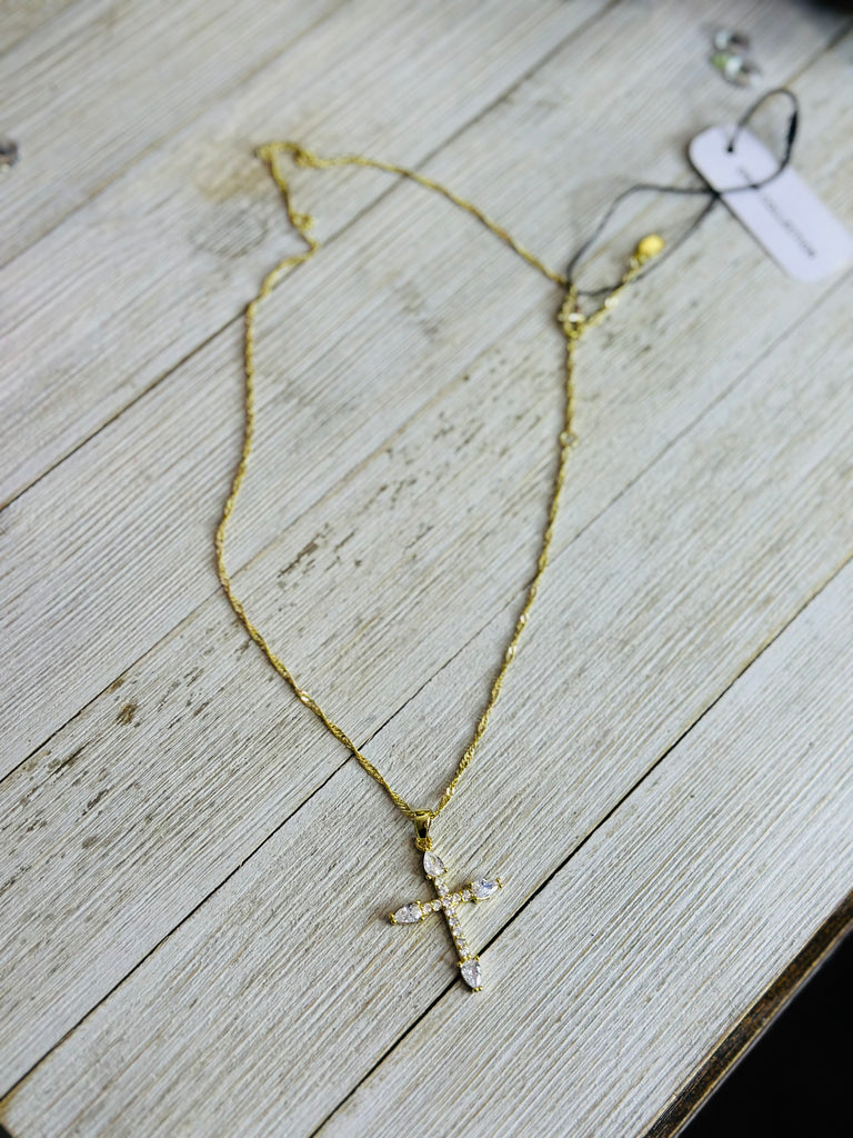Sacred Cross Gold Necklace