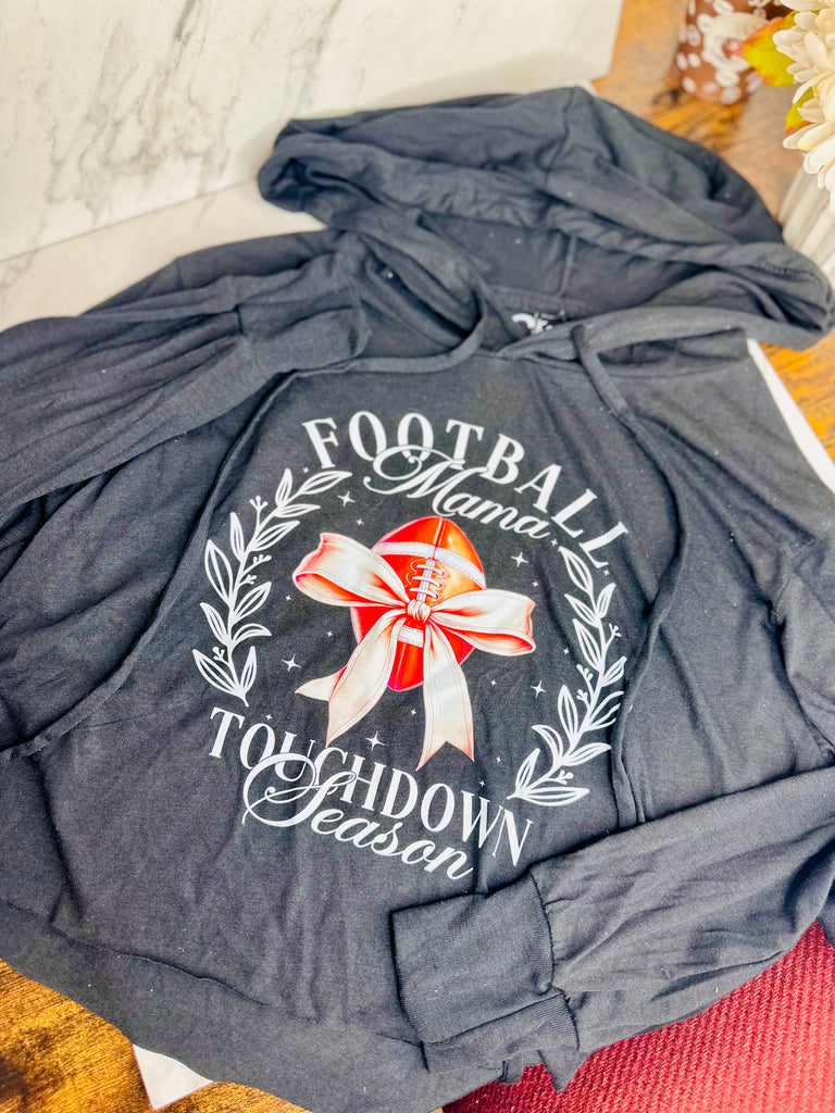 Football Mama Graphic Hemmed Long Sleeve Top