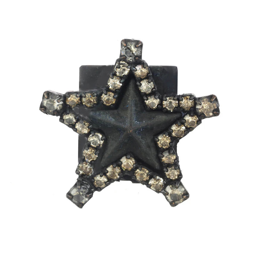 The Superstar Swarovski Ring - Black