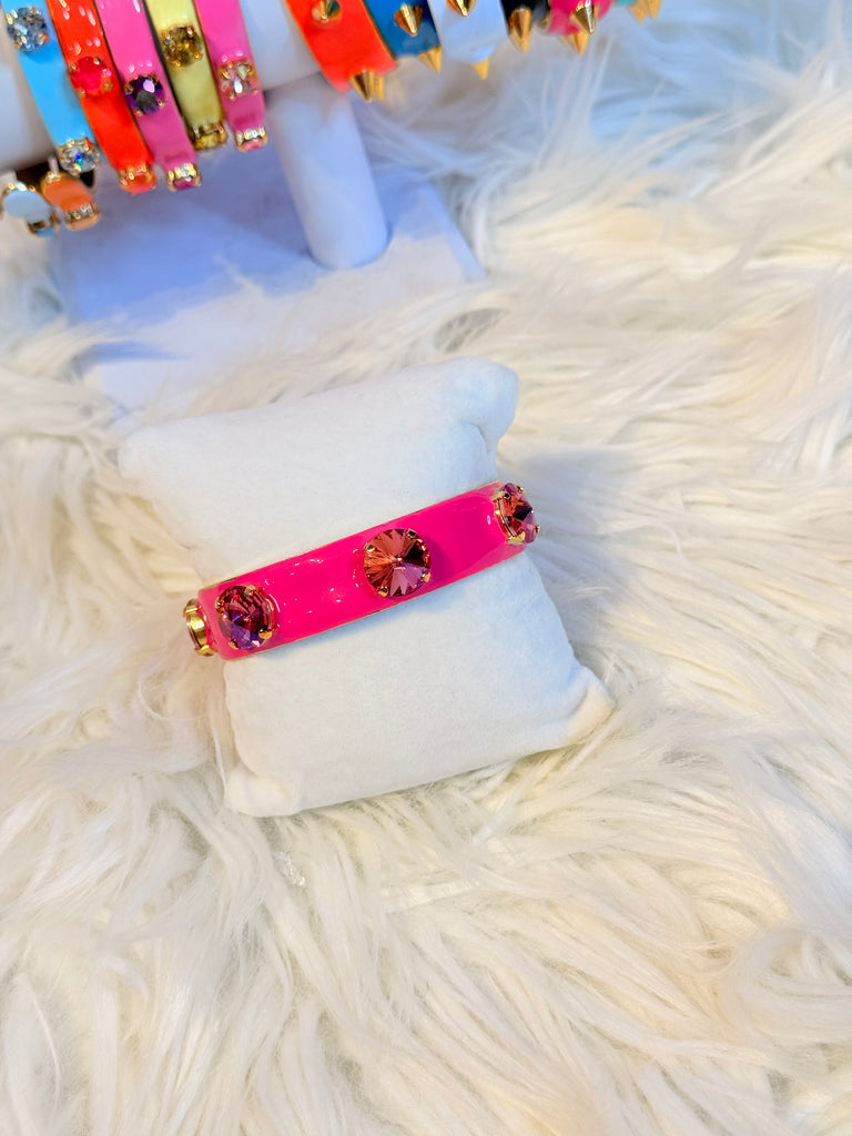 Linsey In Pink Swarovski Cuff