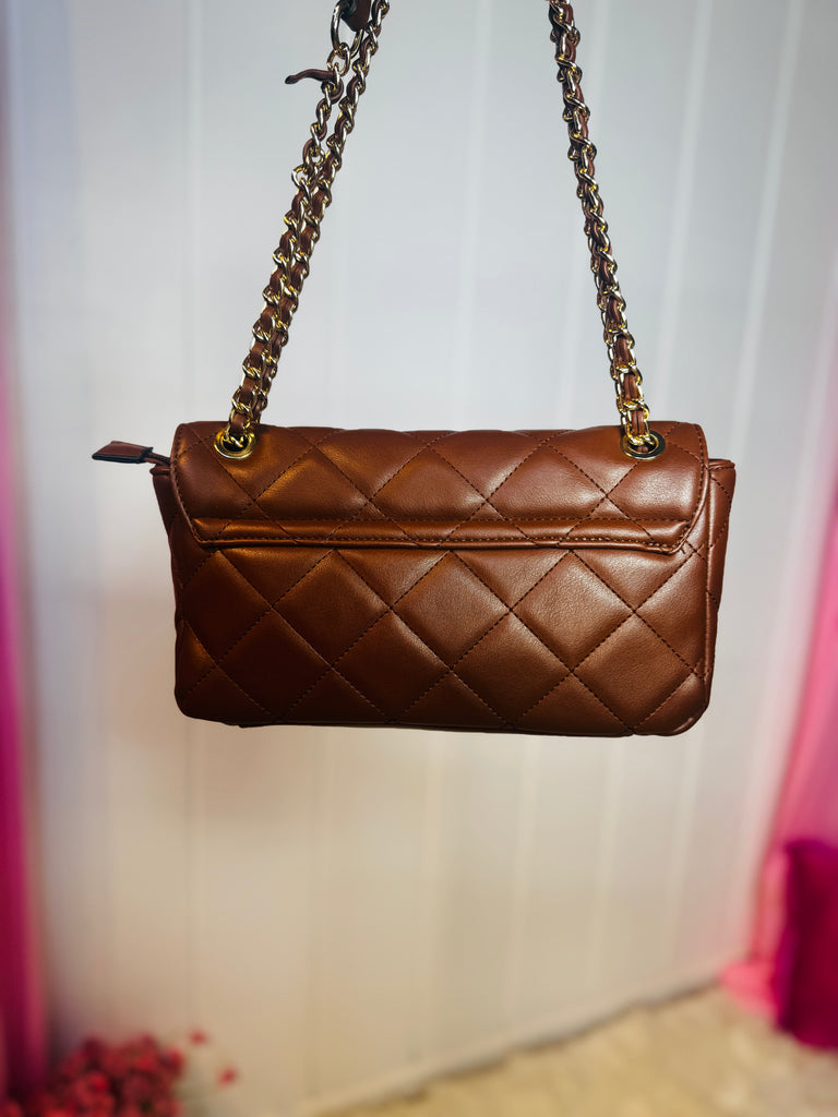 Vintage Brown Cushion Leather Lux Handbag