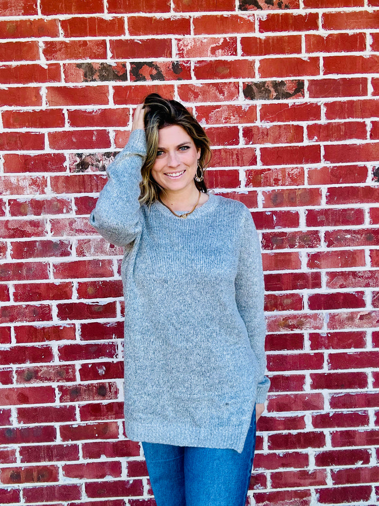 Reach The Top Sweater - Grey