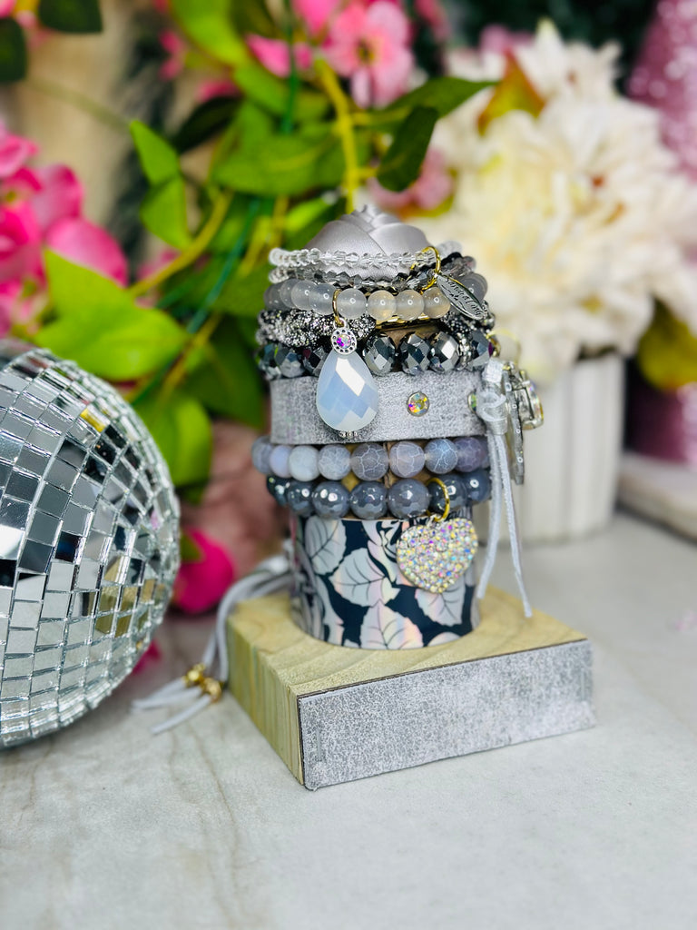 Silver Palms Shimmer & Charm Jumbo Stack