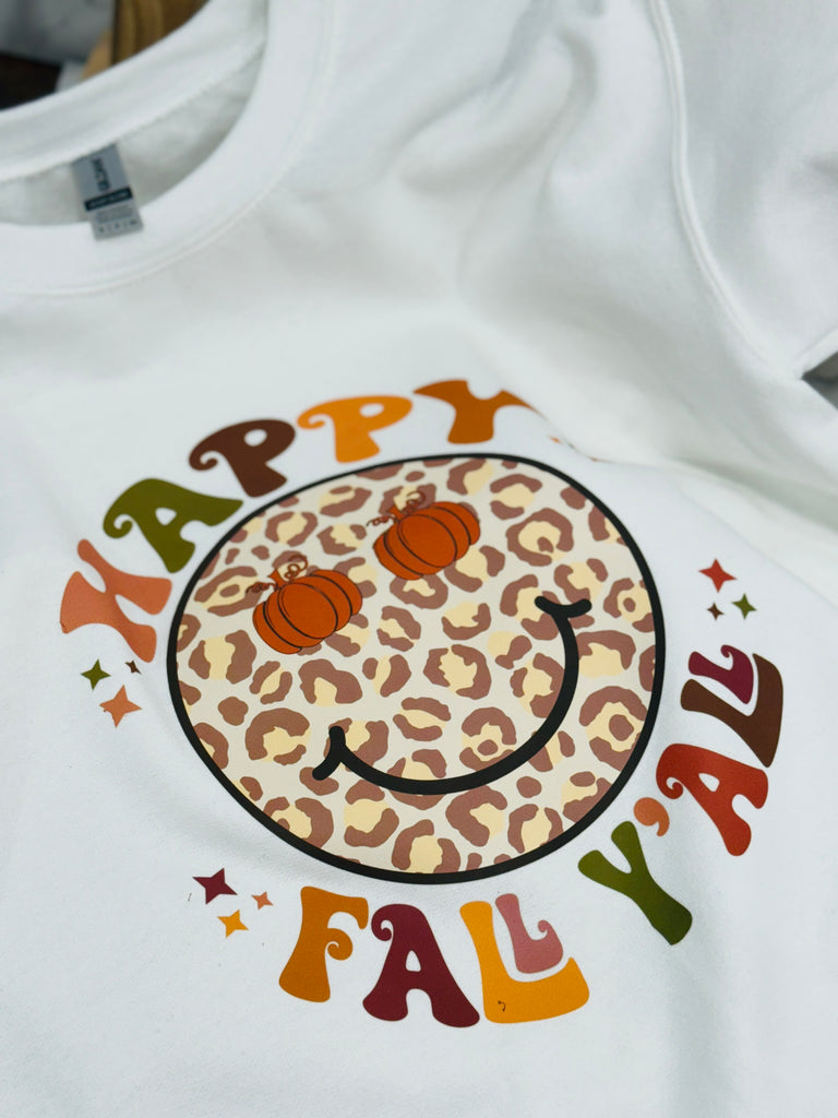 Love & Smiles For Fall Ivory Graphic Pullover