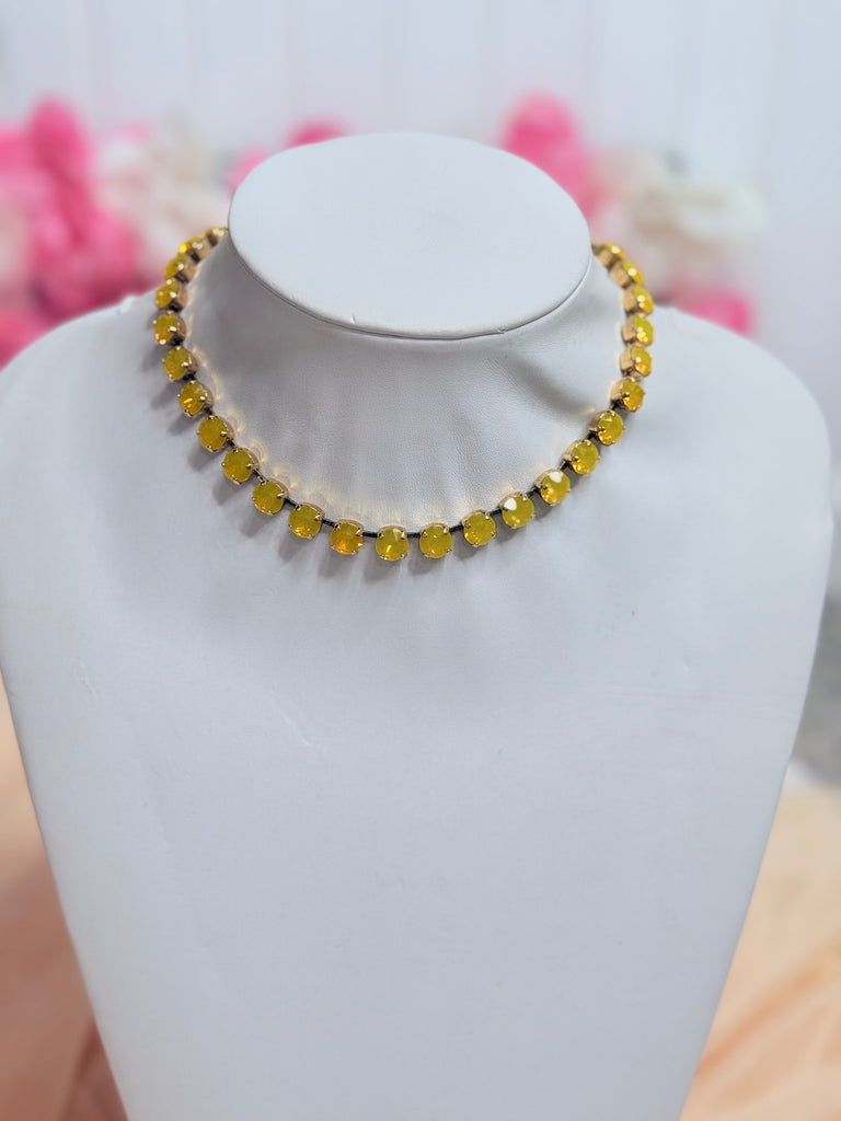 Yellow Opal Glow Oakland Swarovski Necklace