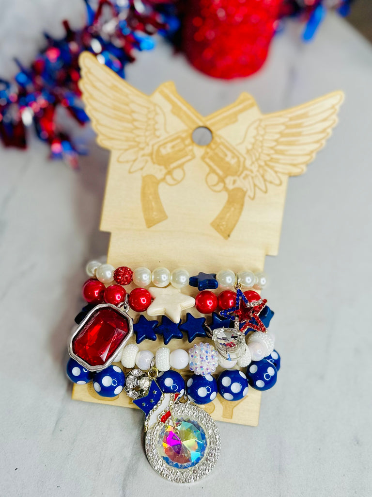 Stars Shine Bright in America Bracelet Stack