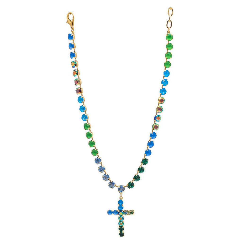 Mini Donatella Necklace in BLUE/GREEN!