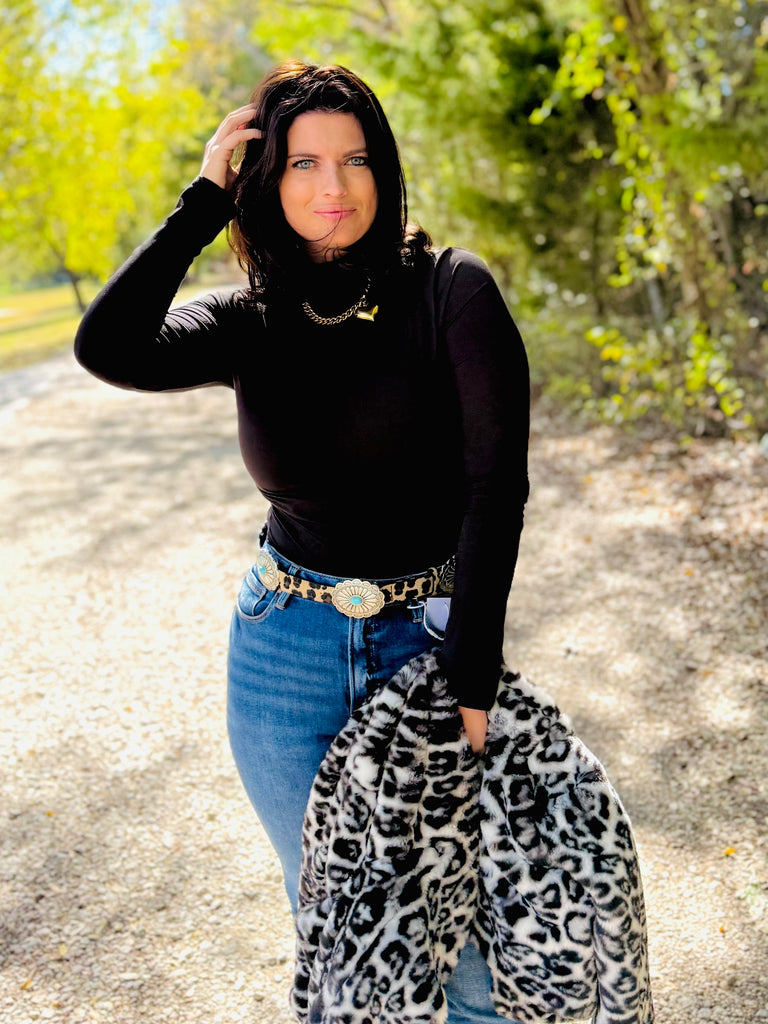 The Essential Mock Neck Bodysuit - Black