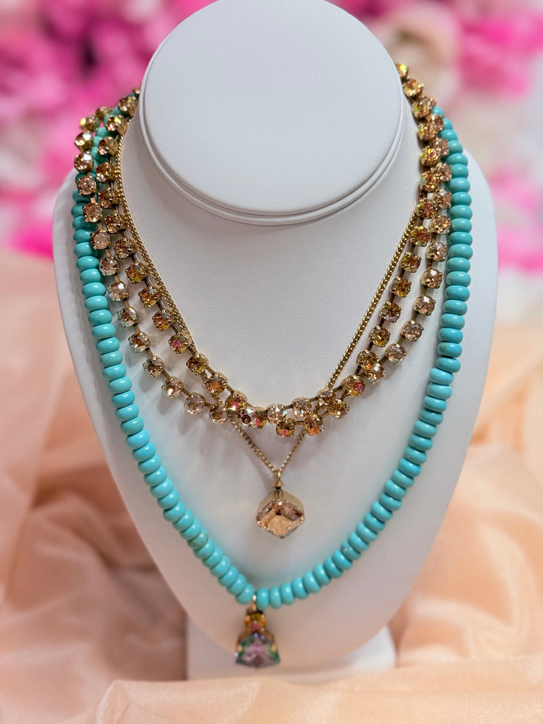 Sarina Swarovski Necklace in Candy Crush Caramel