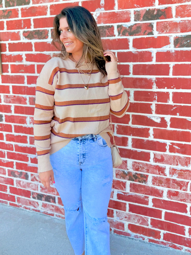 Lost In Conversation Sweater - Beige