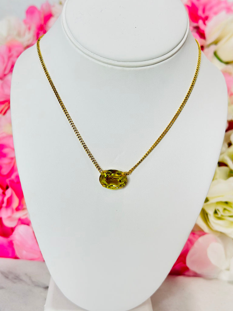 Periodt Lemon Shimmer Swarovski Pendent Daily Necklace