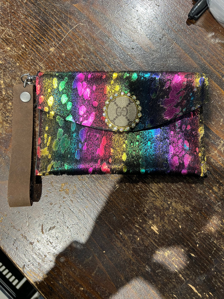 Black Multi Hide & Lux Wallet/Wristlet