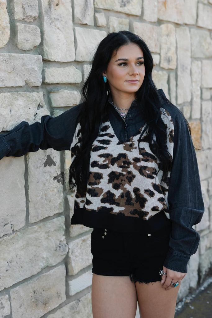 DOUBLESHIFT *LEOPARD Top