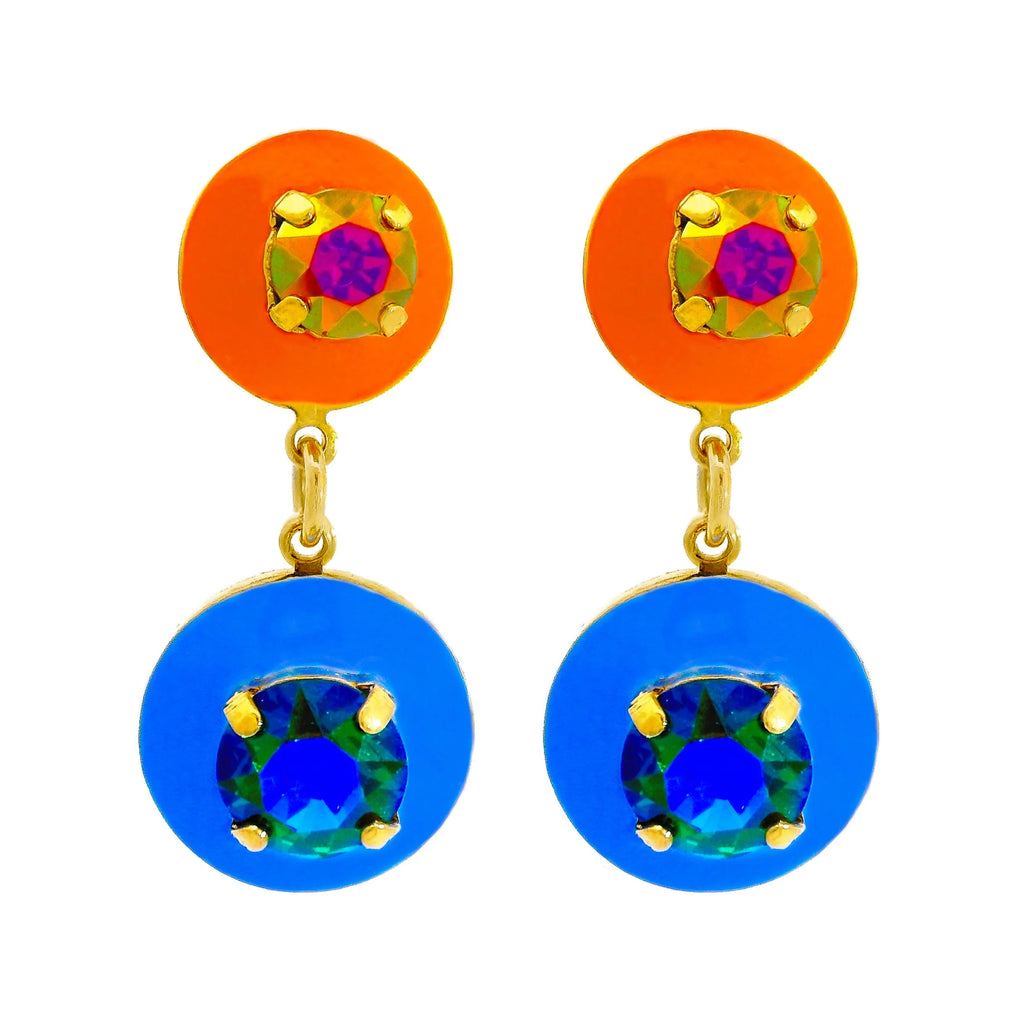 Janie Swarovski Earrings in Orange Brandy