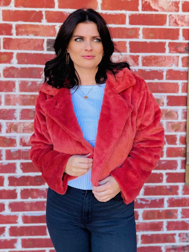 Apricot Brandy Making Statements Fur Coat