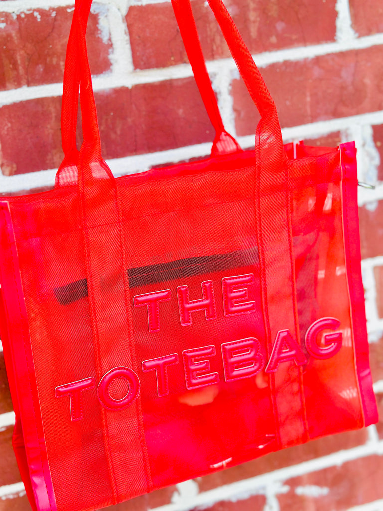 Sheer Impressed The Tote Bag in Cherry Kiss