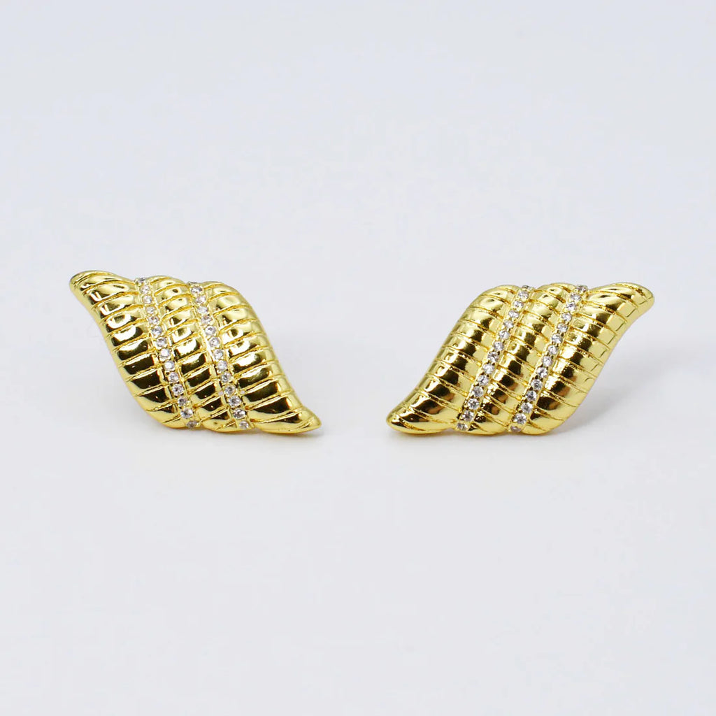 Aura Wings in Gold Stud Earrings