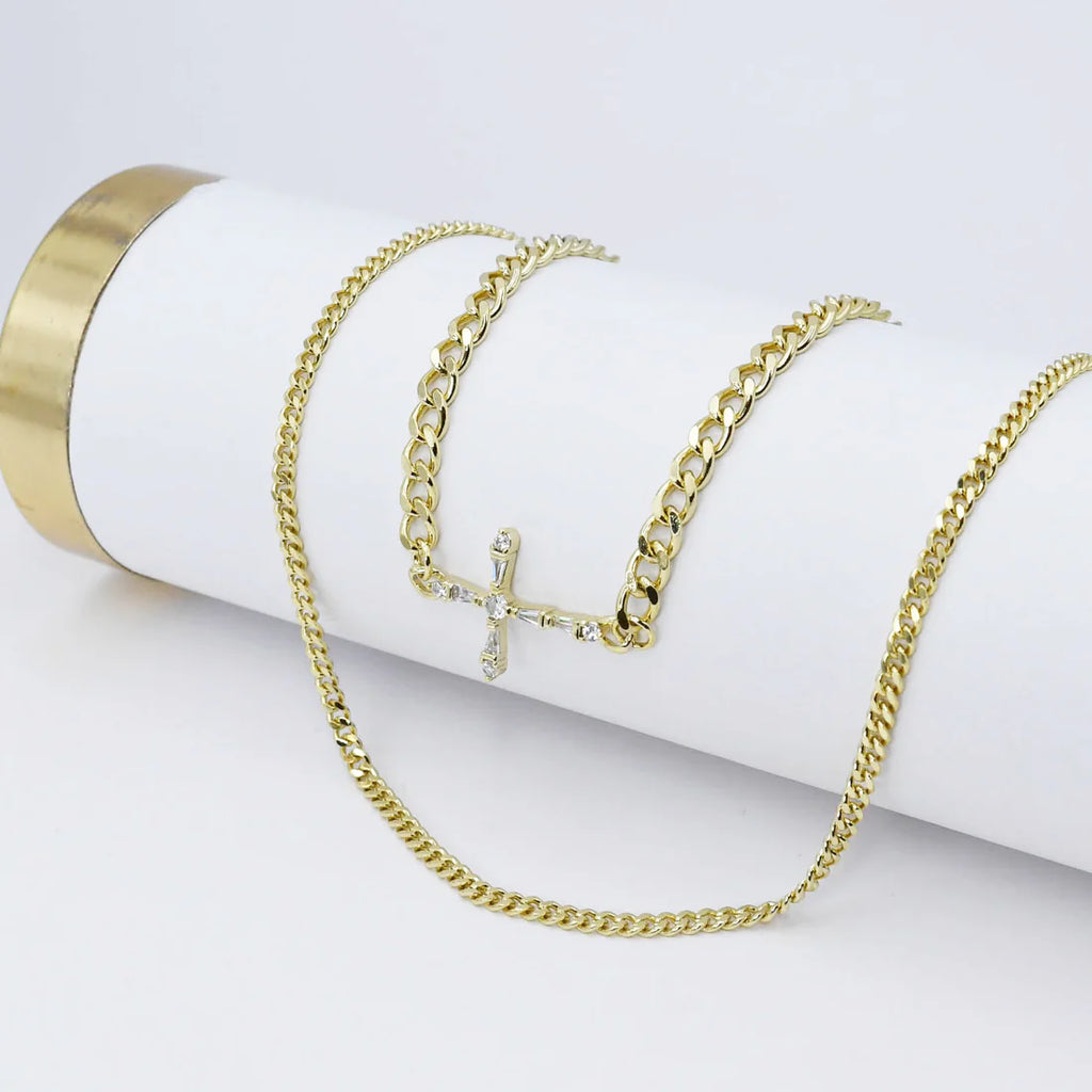 Side of Grace Gold Layered Necklace