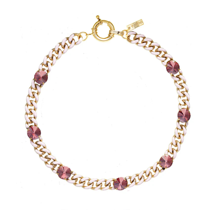 Galileu in Light Pink Swarovski Necklace