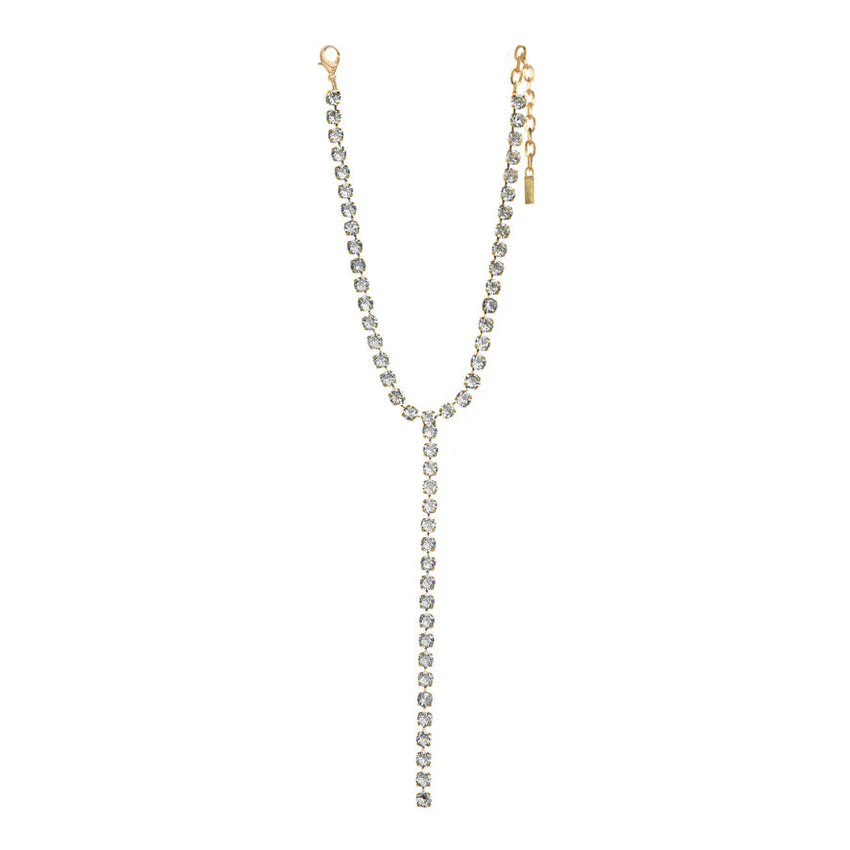 Mini L.A Swarovski Drop Necklace Gold and Clear