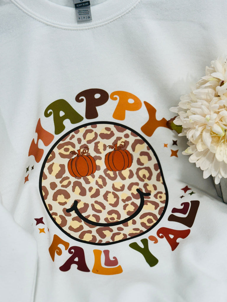 Love & Smiles For Fall Ivory Graphic Pullover