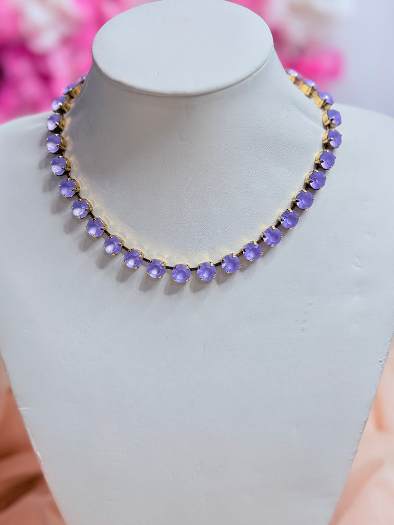 Violet Matte Glow Oakland Swarovski Necklace