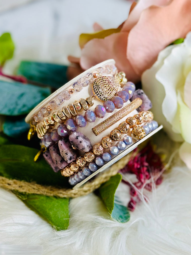 Lilac Loving Shimmer Bracelet Set