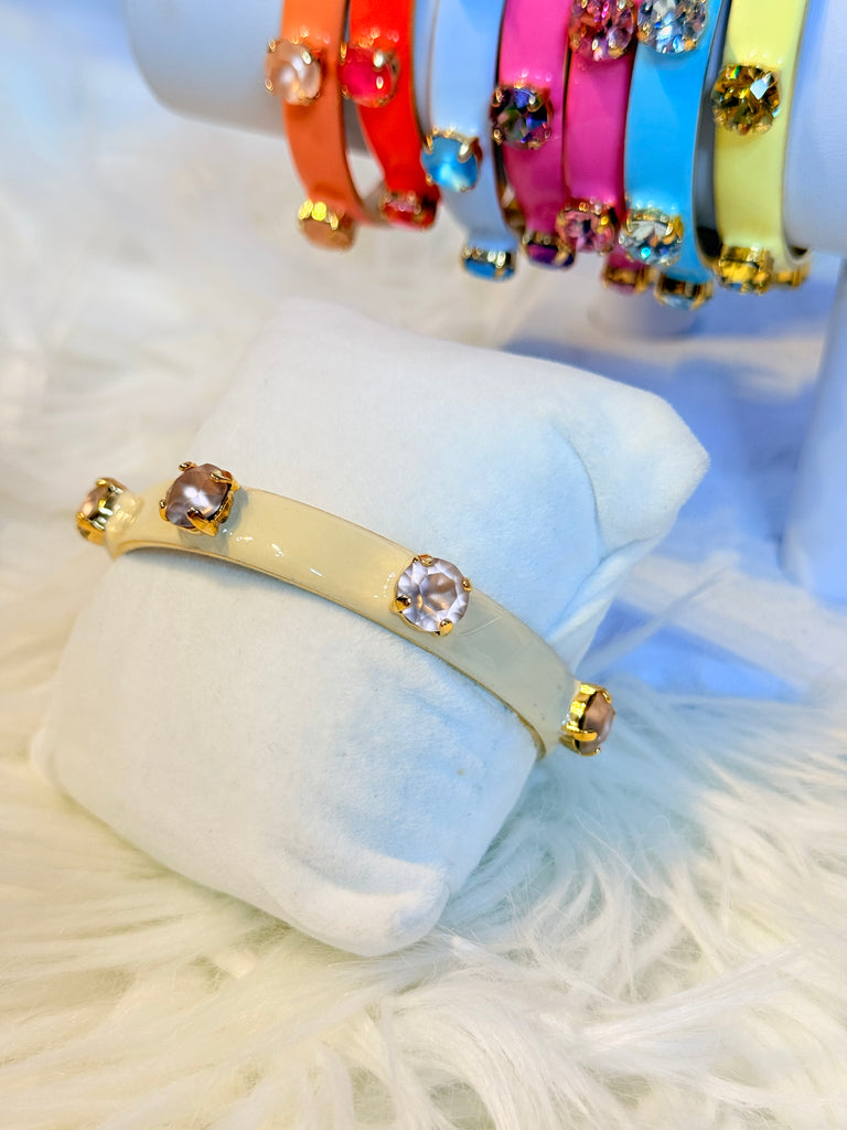 Kennedy in Beige Swarovski Cuff