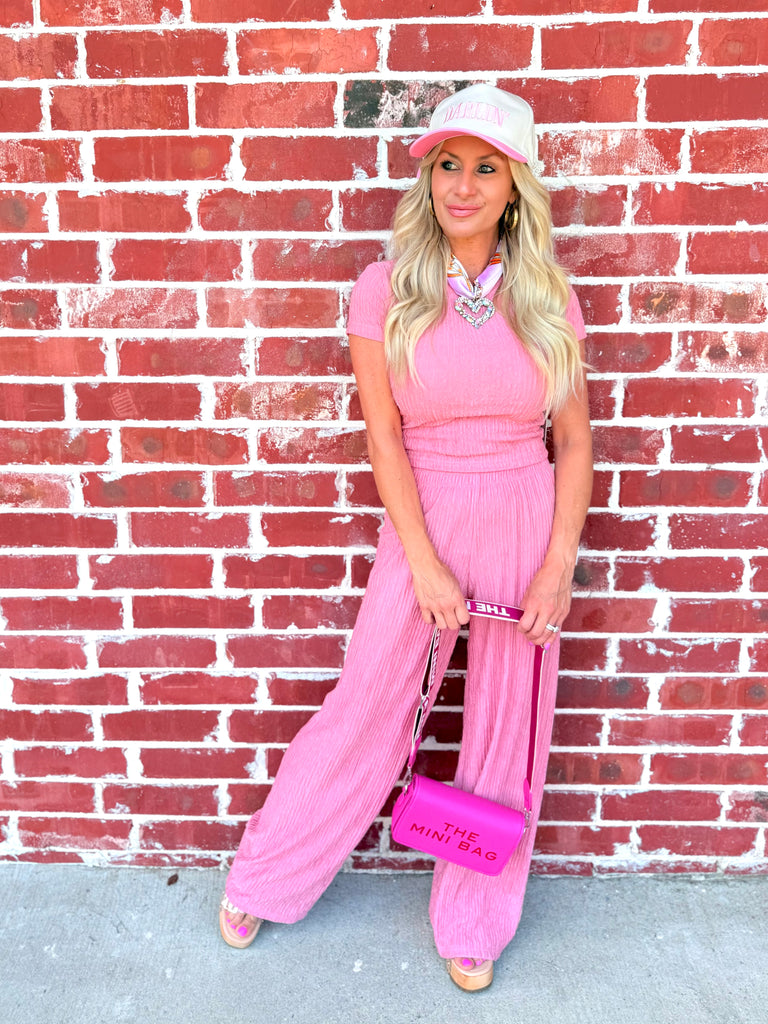 Crinkle Cutie Lounge Set - Strawberry Shake