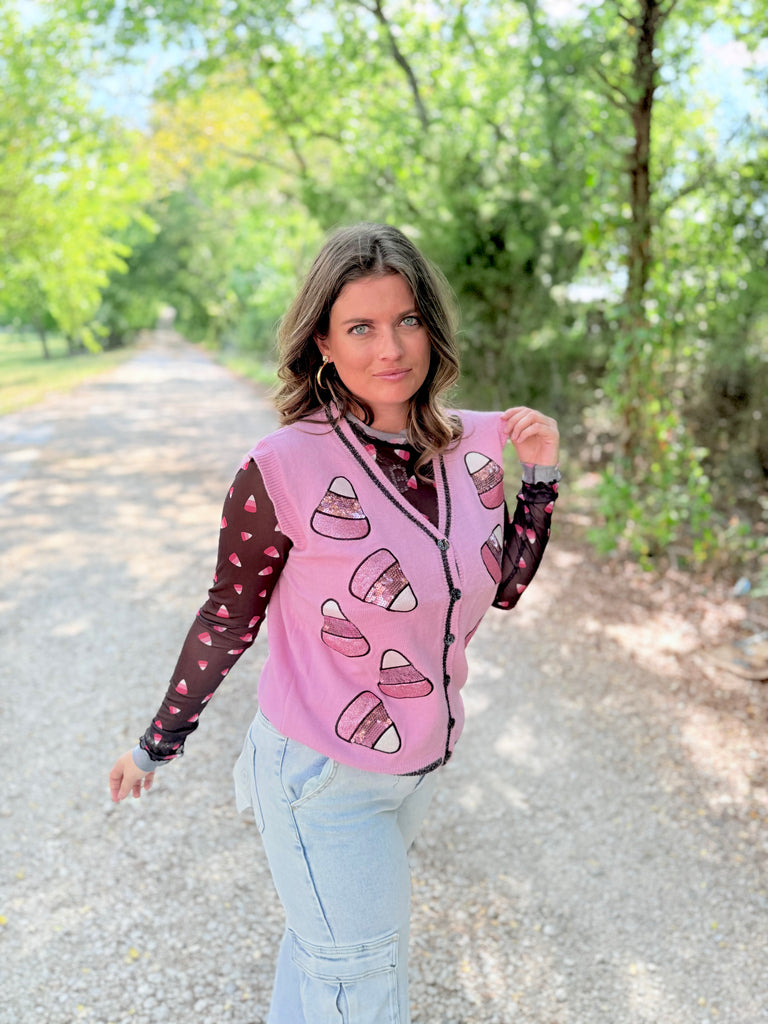 Sweet as Candy Corn Sweater Vest