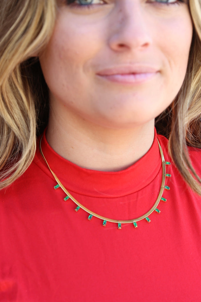 The Emerald All Around Diamond Necklace