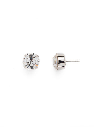 London Stud Earrings - Crystal/Silver