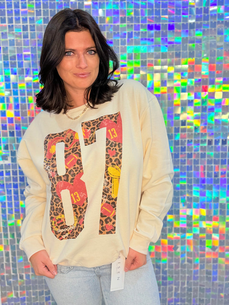 87 Leopard football Sweatshirt