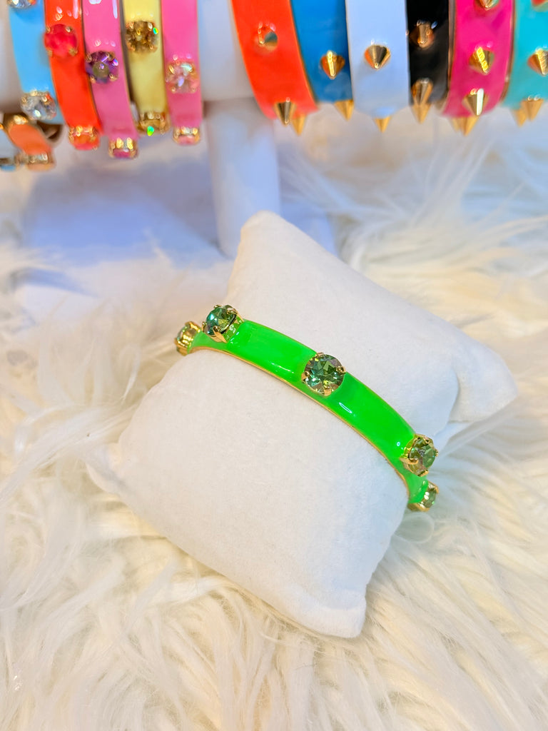 Kennedy in Electric Green Swarovski Cuff