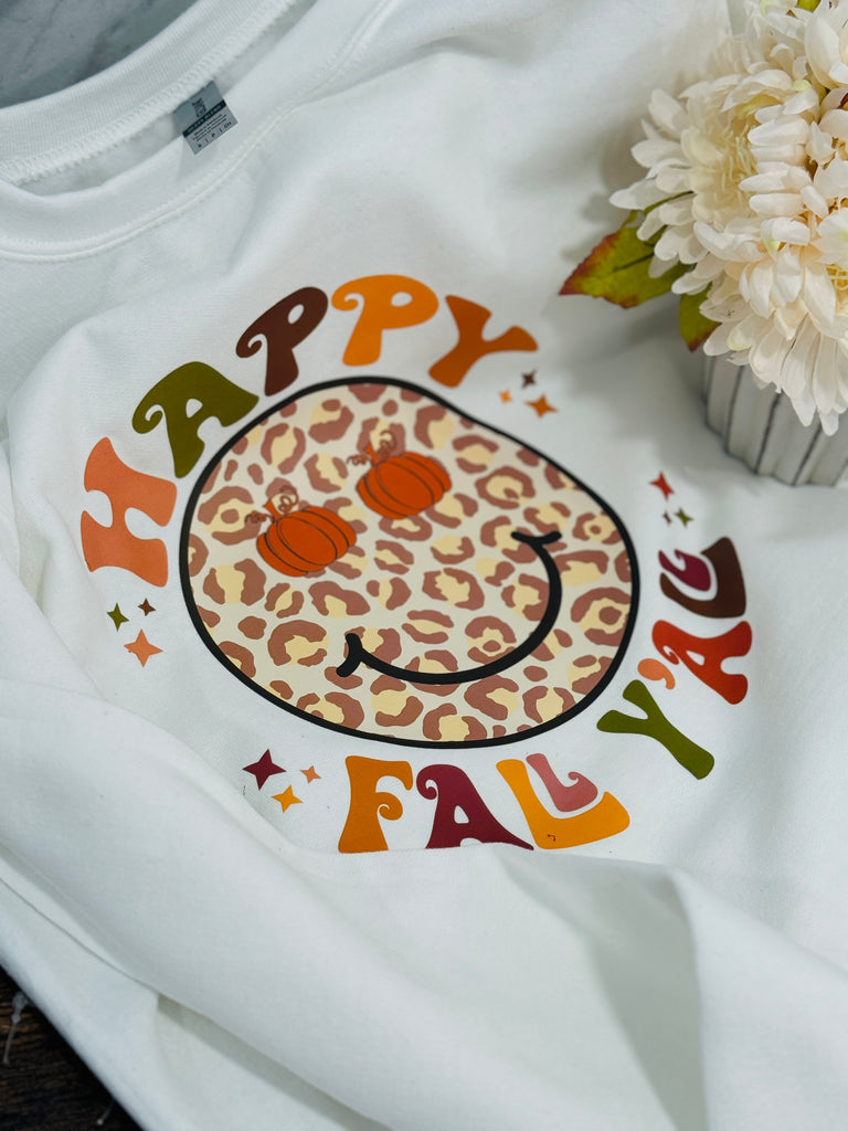 Love & Smiles For Fall Ivory Graphic Pullover