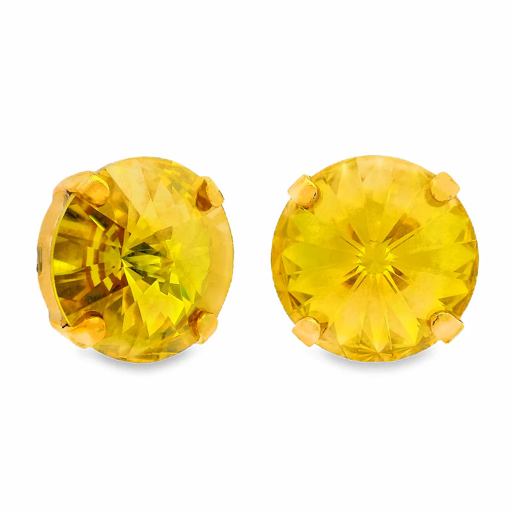 Swarovski The Basics Studs in Candy Crush - Citrus Lime Champagne